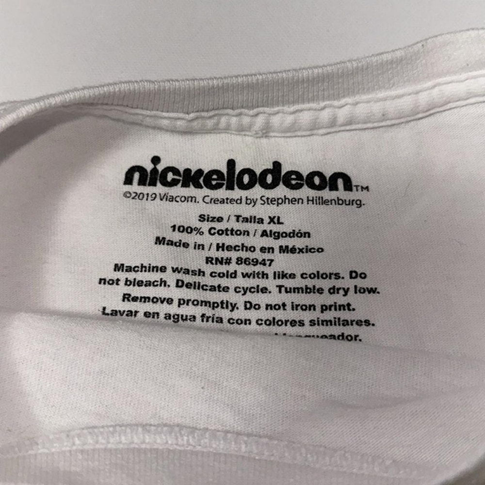 Nickelodeon SpongeBob Adult White Long Sleeve Tee XL - Picture 3 of 5